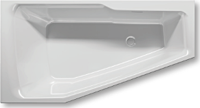 Акриловая ванна Riho Rethink Space Fall Plug and Play B115009005 R заполнение через перелив 180х110см белый